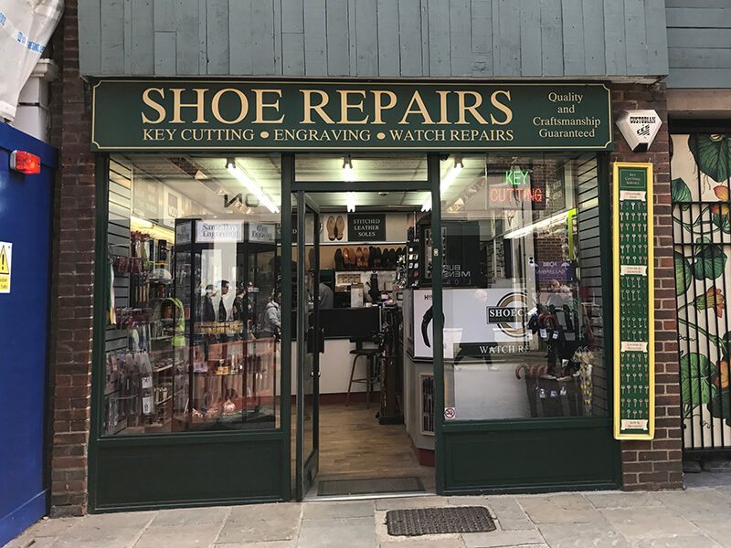 Shoe repairs, Whitefriars, Canterbury