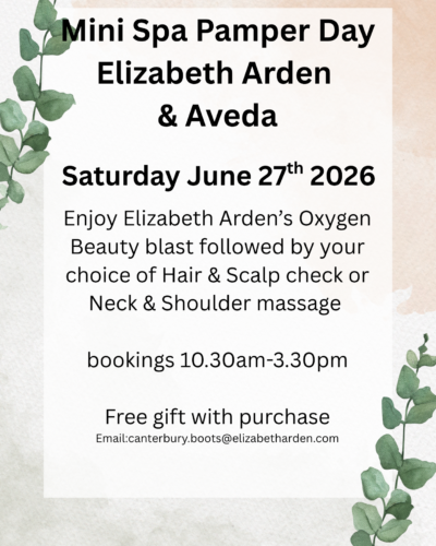 Mini Spa Pamper Day with Elizabeth Arden & Aveda in Boots